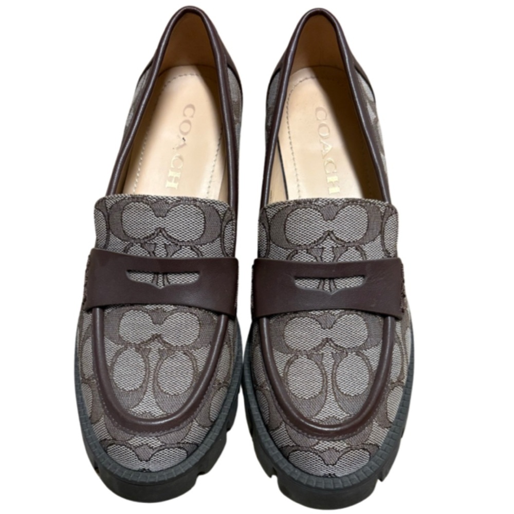 Coach Women’s Patterned Brown Slip-On Loafers
